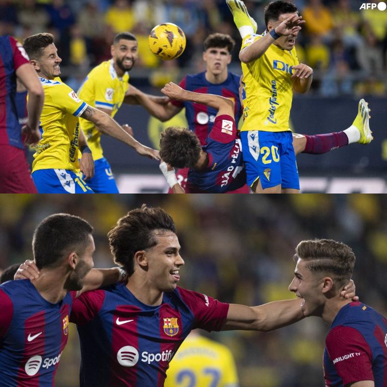 Joao Félix hizo un golazo de chilena en el triunfo de Barcelona 1-0 sobre Cádiz.