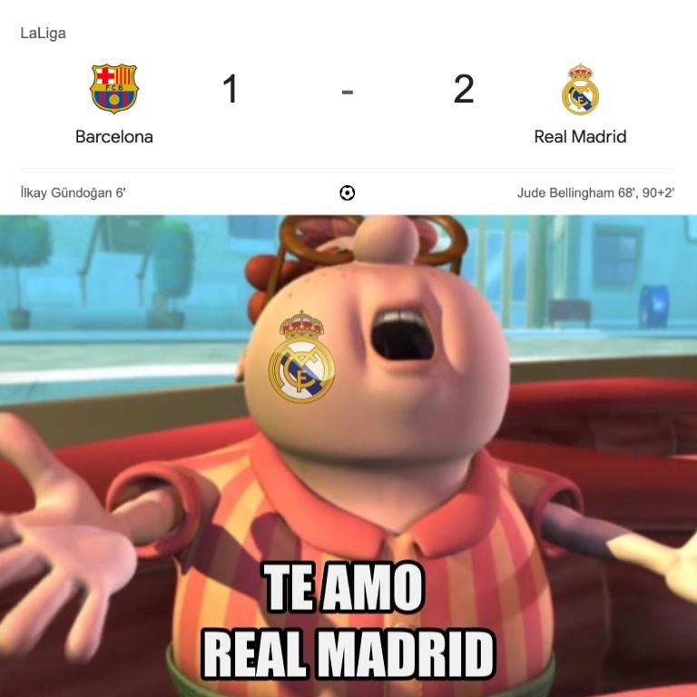 Bellingham es protagonista: los memes se burlan del Barcelona luego de caer ante Real Madrid en el Clásico
