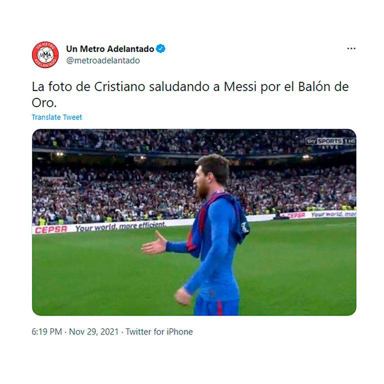 Los otros memes del Balón de Oro 2021 donde no perdonan a Messi ni a Cristiano Ronaldo