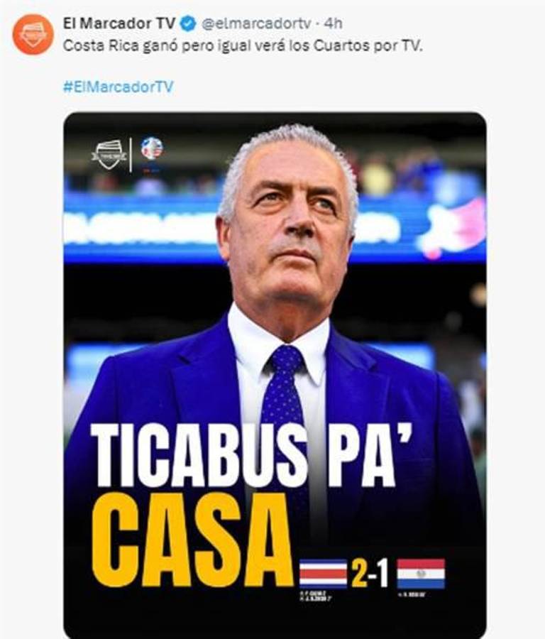 “Ticabus pa’ casa” y “a ver los cuartos por TV”: la reacción de la prensa a la eliminación de Costa Rica de la Copa América