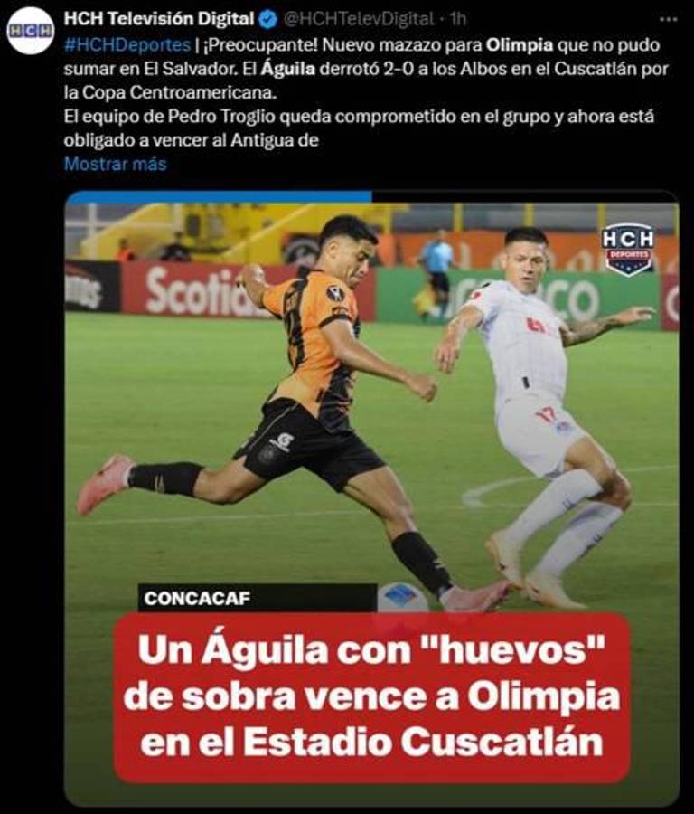 “Águila venció al poderoso Olimpia”: no perdonan al equipo de Troglio tras dolorosa caída en la Copa Centroamericana