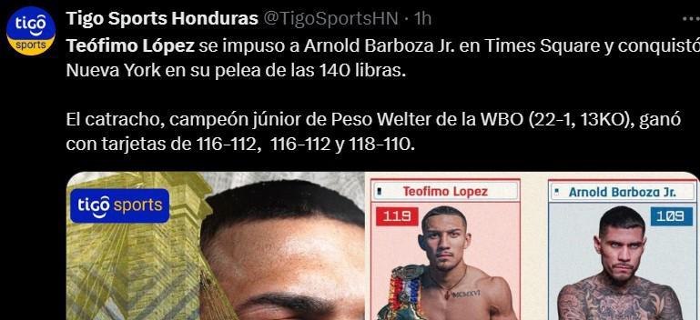 Teófimo López dominante, Conquistó Nueva York: El mundo del boxeo y la prensa internacional se rinden ante el catracho