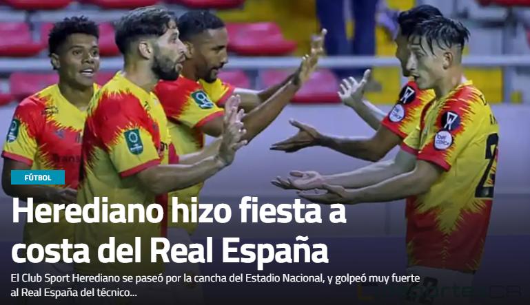 Herediano comió jamón catracho; dando pena: así reacciona la prensa por la caída de Real España en Costa Rica