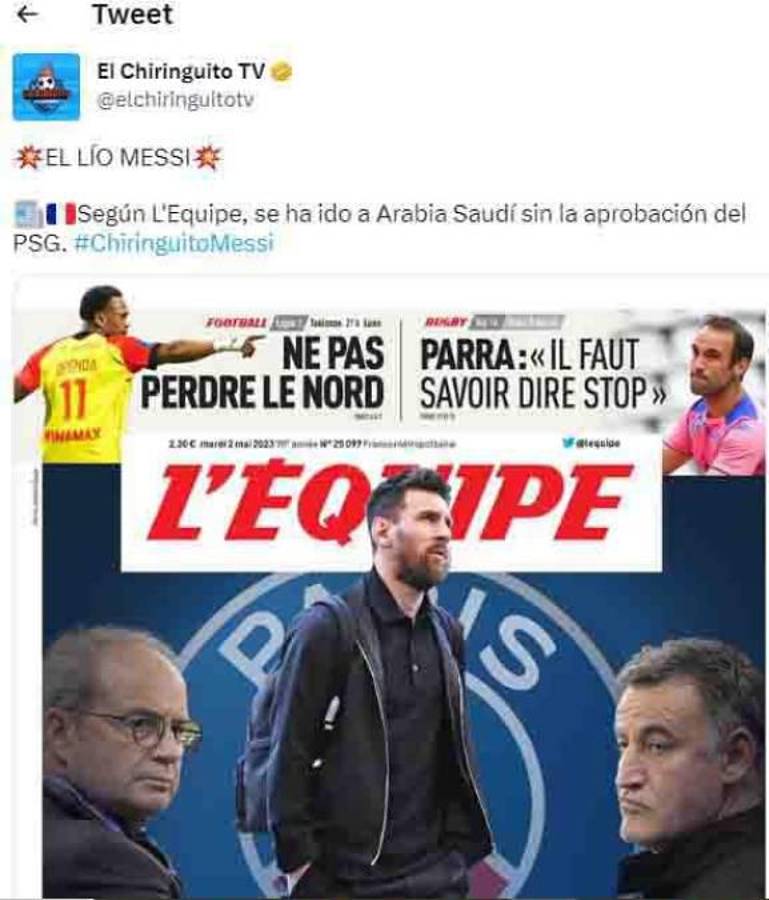 La dura reacción de Mbappé y los jugadores del PSG luego del viaje relámpago de Messi a Arabia Saudita