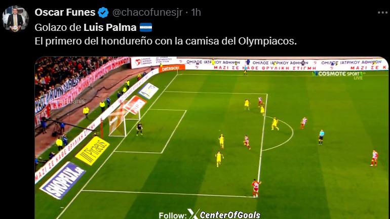 “Para nada es acomodado”, “Está de vuelta”: Prensa se rinde con el golazo de Luis Palma con Olympiacos de Grecia