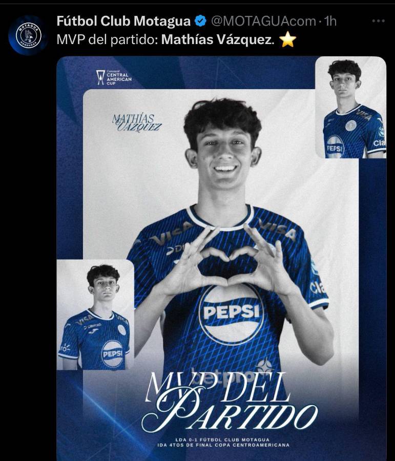 No jugaba porque era hijo del DT: la prensa se rinde ante Mathías Vázquez tras el triunfo de Motagua frenta Alajuelense