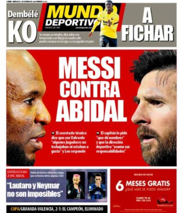 La bomba de Messi en Barcelona se roba las portadas: Puñetazo a Abidal y caos