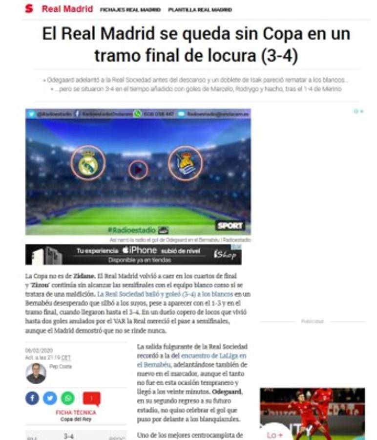 'Fracasotote' y 'Humillante': Lo que dice la prensa de la eliminación del Real Madrid
