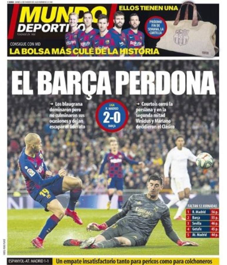 Así vienen las portadas por el mundo tras el triunfo del Real Madrid en el clásico