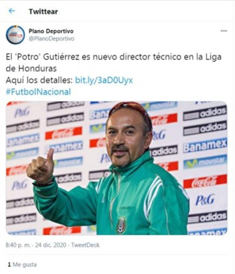 En México dicen que el 'Potro' Gutiérrez viene a dirigir a un lugar 'exótico” con Real España