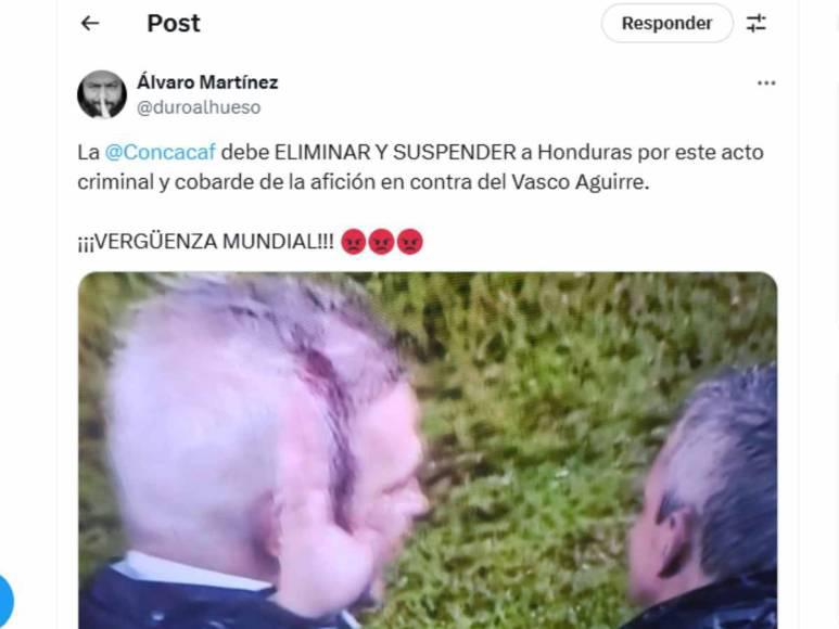 Piden echar a Honduras de la Nations League tras la agresión al mexicano “Vasco” Aguirre y reciben rotunda respuesta