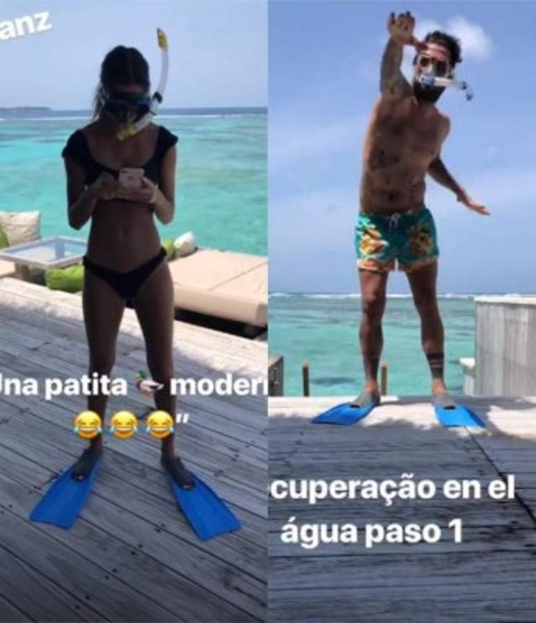 Las fotos 'hot' de la mujer de Dani Alves en sus vacaciones en las Maldivas