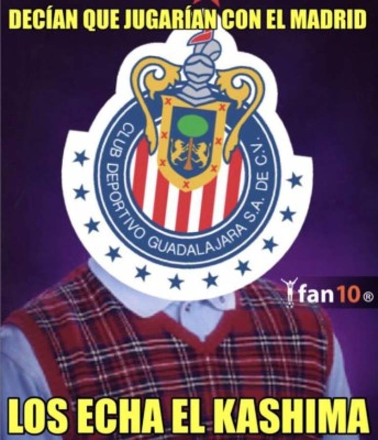 Hacen pedazos a Chivas con memes tras ser eliminado del Mundial de Clubes por el Kashima