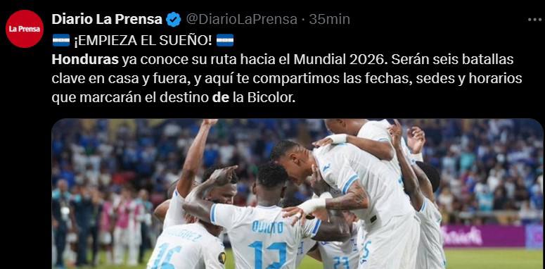 Empieza el sueño, Los elegidos de la H: así reaccionó la prensa a la convocatoria de Honduras para la eliminatoria