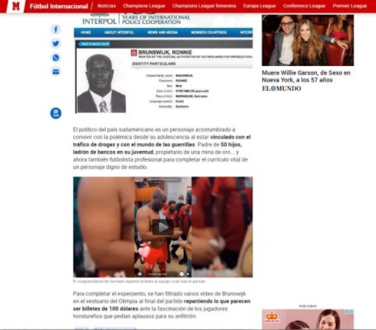 'Un equipo grande no puede dar esta imagen, genera vergüenza y pena': prensa deportiva explota luego de que vicepresidente de Surinam regalara dinero al Olimpia  