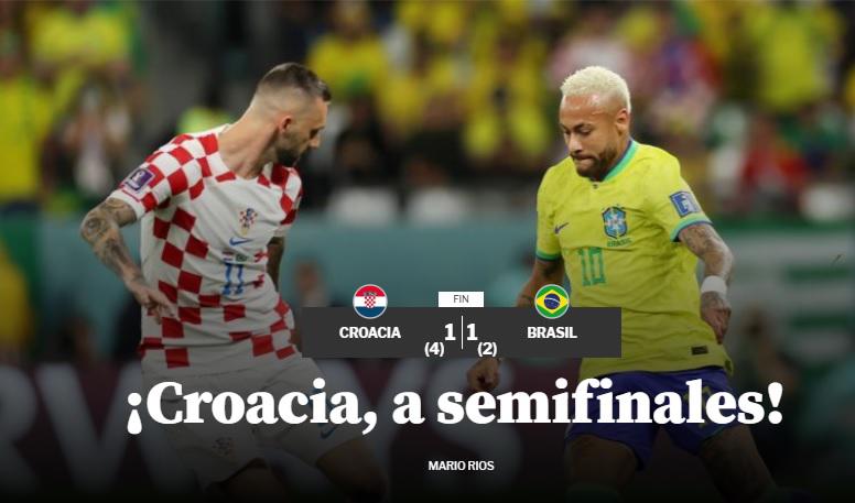 “Llora Brasil”, “Sorpresa Mundial”, “Croacia acaba con el baile”: Prensa internacional reacciona a la eliminación de la Canarinha