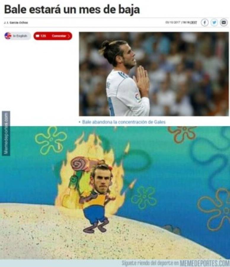 Gareth Bale, protagonista de los mejores memes del martes en el mundo del fútbol