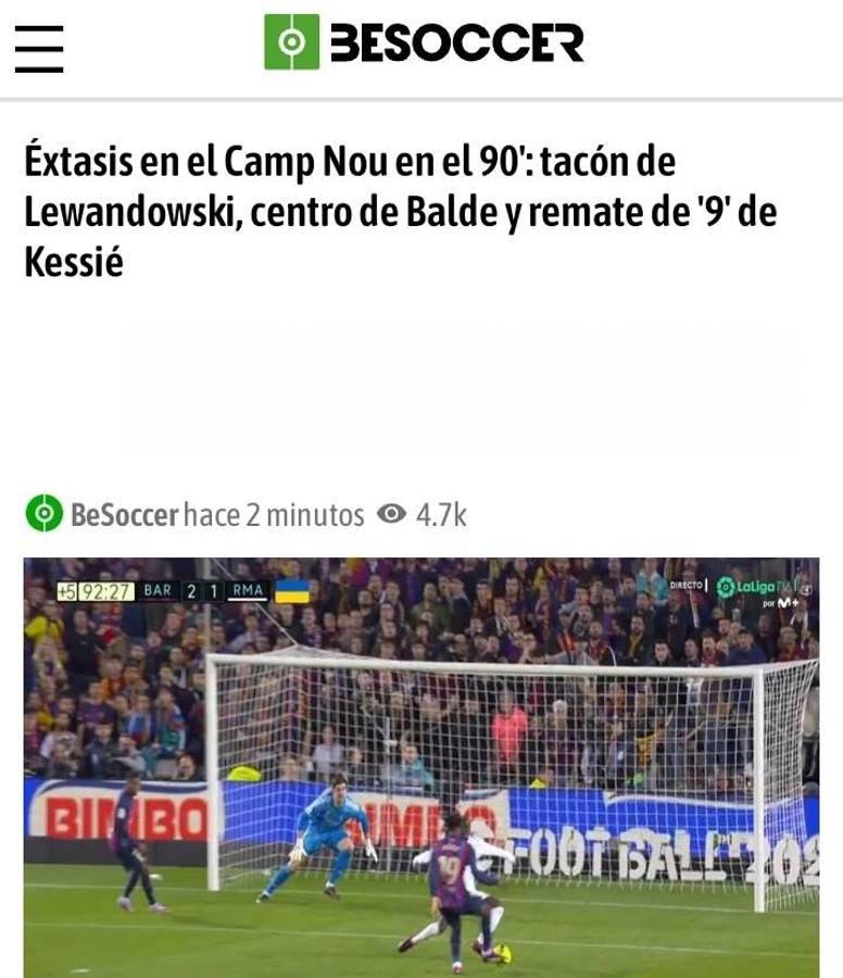 “El ‘presidente’ Kessie sentencia la Liga”: Prensa internacional destaca al Barcelona tras la victoria en el clásico español ante Real Madrid