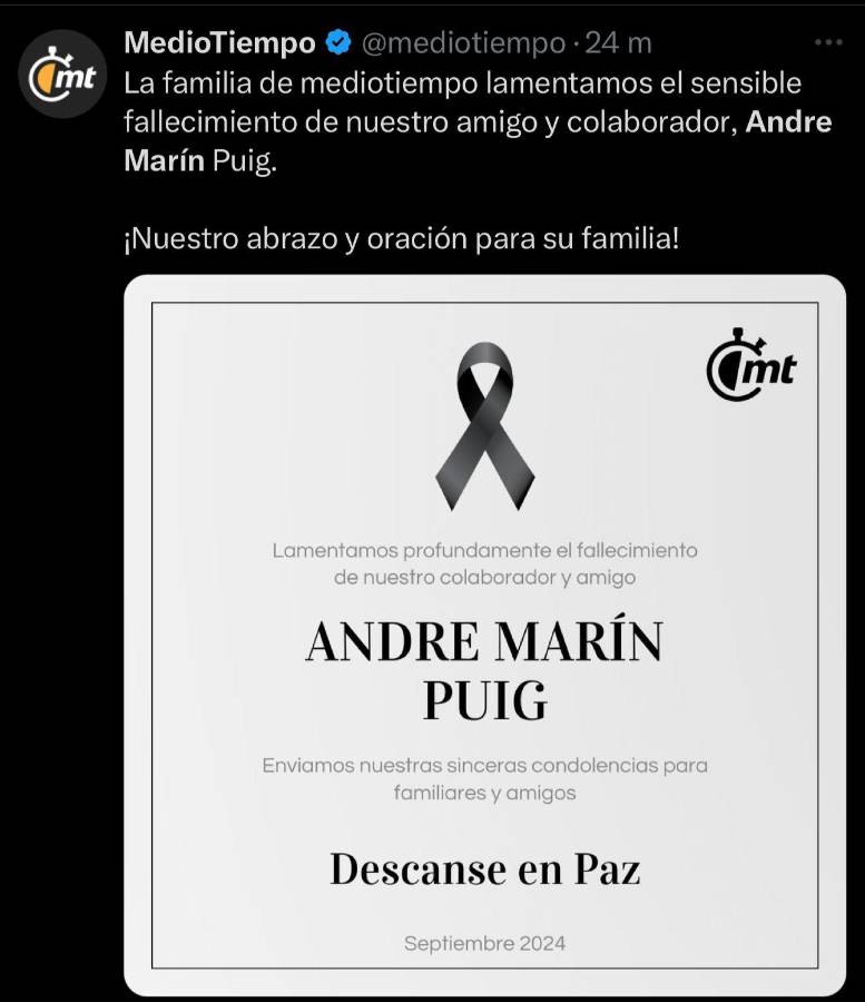 “Querido amigo...”: el último post de André Marín, mensaje de Faitelson y la despedida de los equipos mexicanos