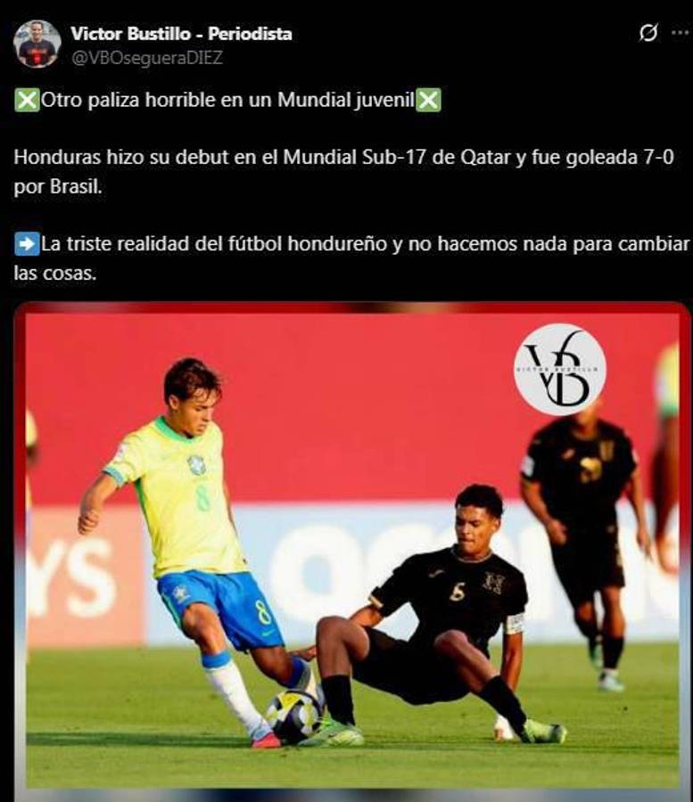 Debut humillante, Pudieron ser 10: lo que dice la prensa tras la goleada de Brasil a Honduras en el Mundial Sub-17