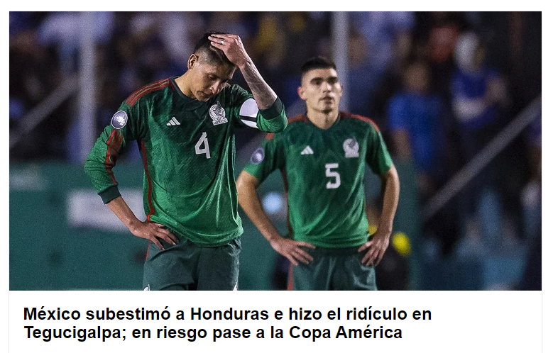 “México es exhibido”, “Papelón” y “Fue un paseo”: prensa azteca amanece frustrada por el gran triunfo de Honduras