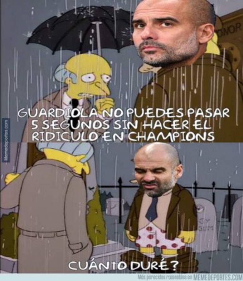 Los memes que no has visto y que destrozan a Pep Guardiola tras su eliminación en Champions