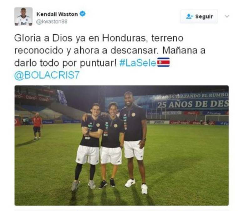 Futbolistas ticos dejan mensajes en redes sociales