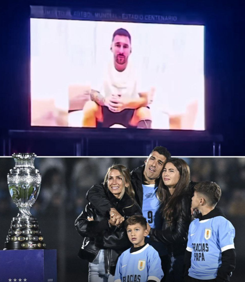 Así se despidió Luis Suárez de Uruguay y la aparición de Messi en el Centenario: “Hola, gordo...”