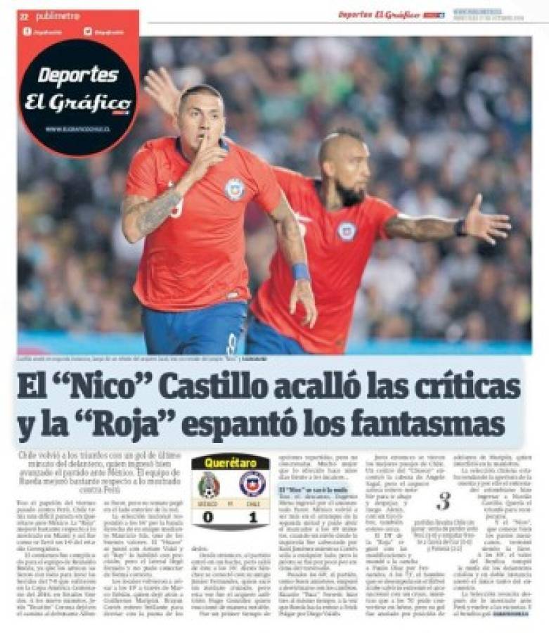 La prensa mexicana arremete contra su selección por perder contra Chile