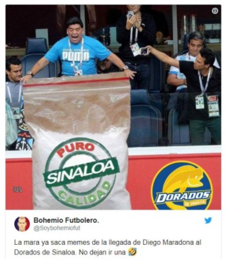 Memes: Revientan las redes con la llegada de Maradona a Dorados de Sinaloa