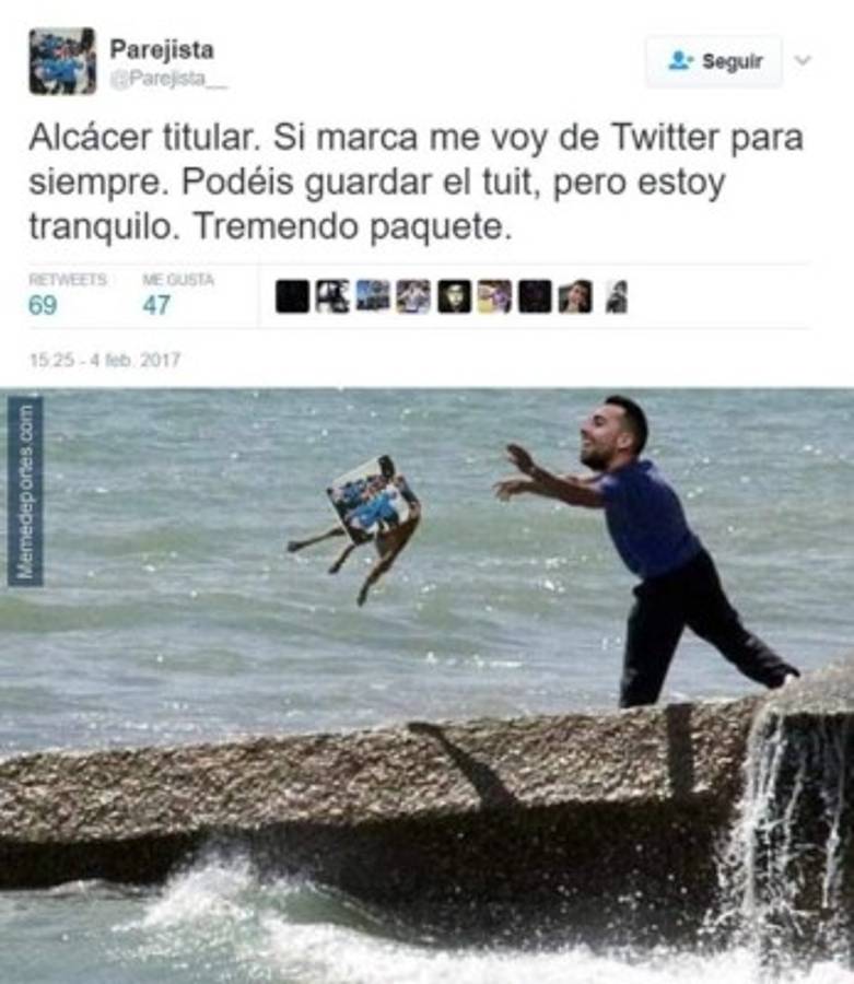 ¡Paco Alcácer, protagonista de crueles memes por su gol!