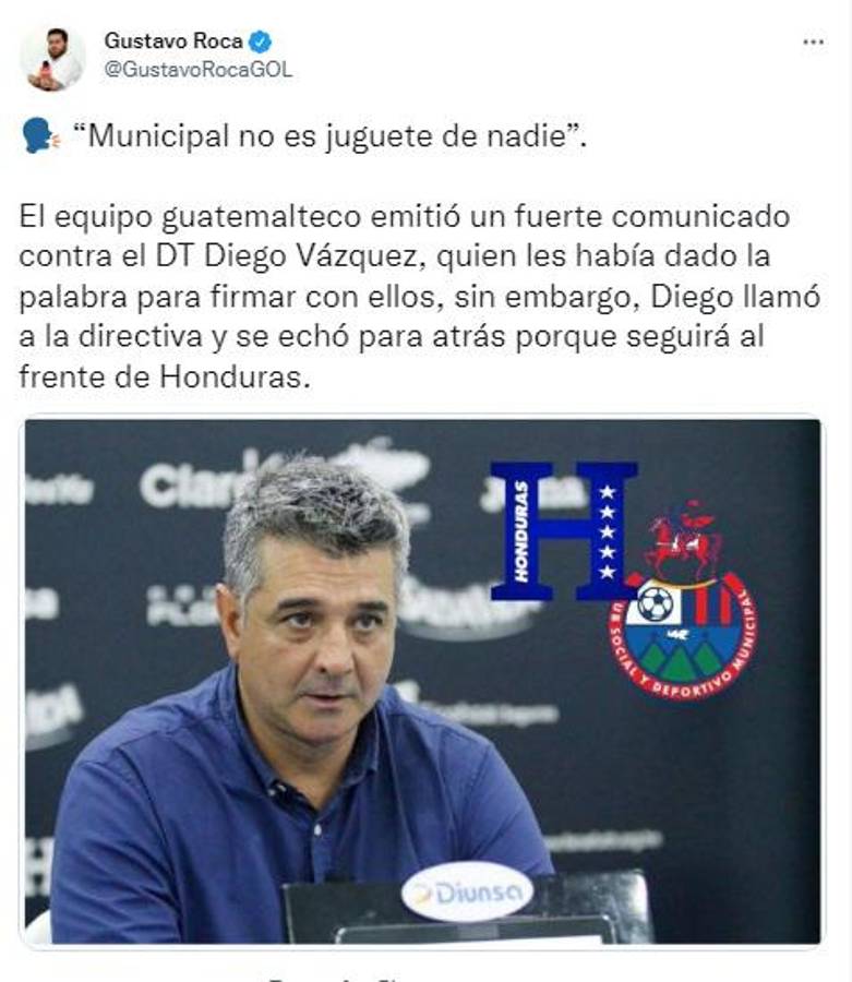 “Falta de ética y compromiso”: La dura reacción de la prensa luego de que Diego Vázquez dejara ‘plantado’ al Municipal por la selección de Honduras