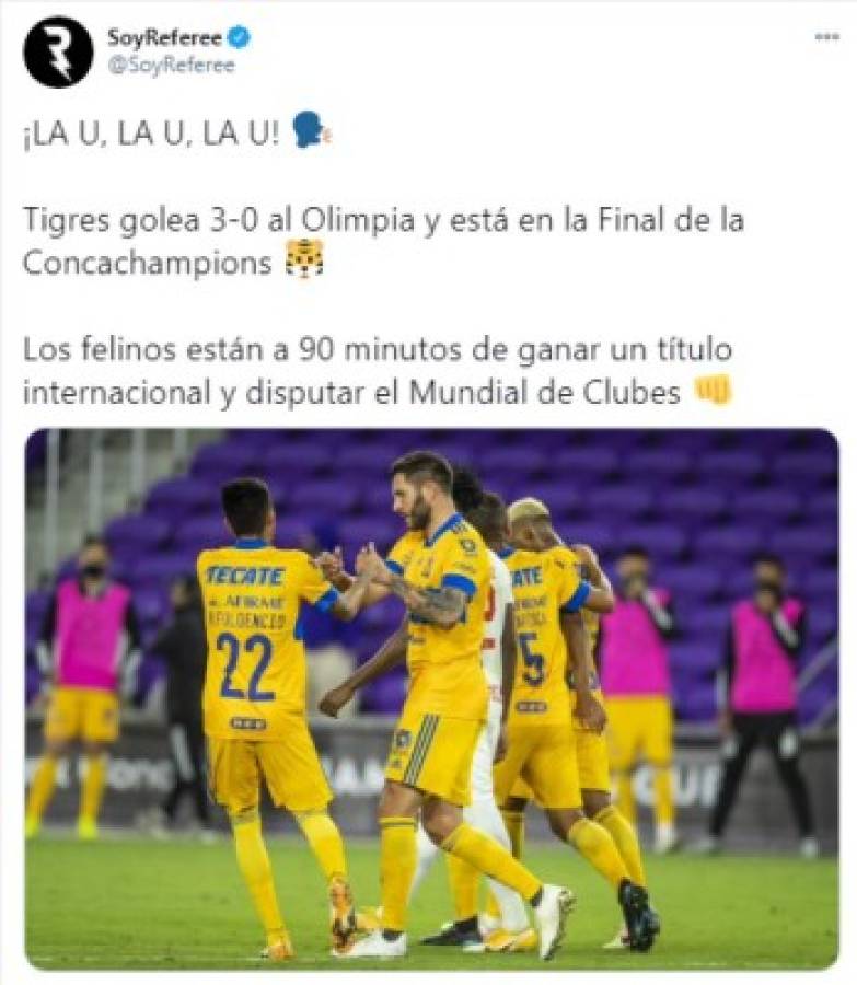 'Pasó caminando': Prensa mexicana e internacional sobre el triunfo de Tigres ante Olimpia en Concachampions