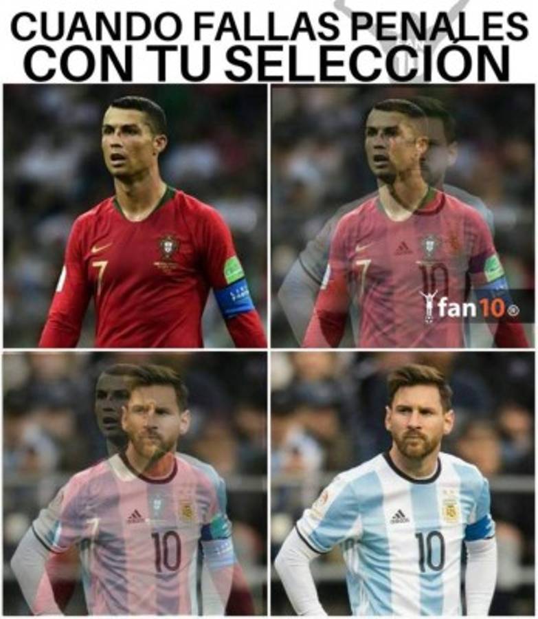 ¡Los memes atacan a Cristiano tras fallar penal pero también se acuerdan de Messi!