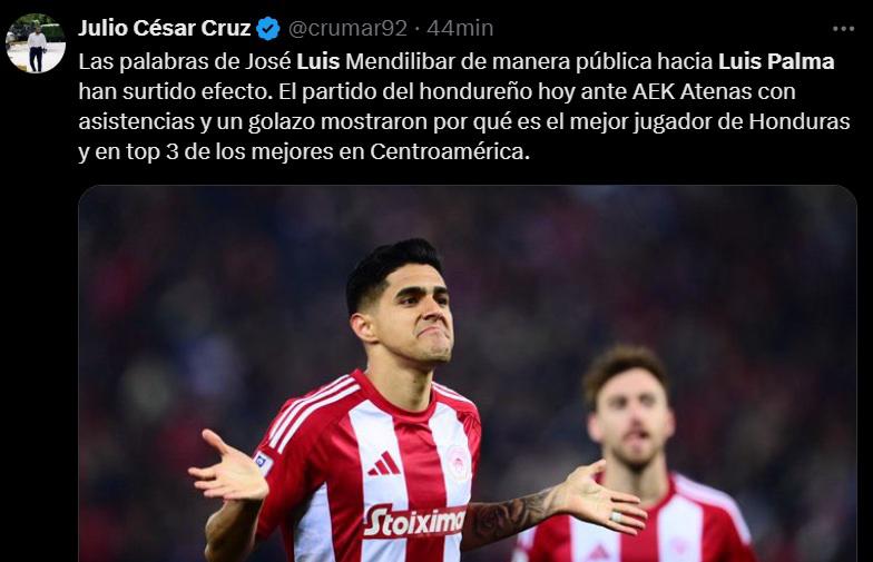 “Para nada es acomodado”, “Está de vuelta”: Prensa se rinde con el golazo de Luis Palma con Olympiacos de Grecia