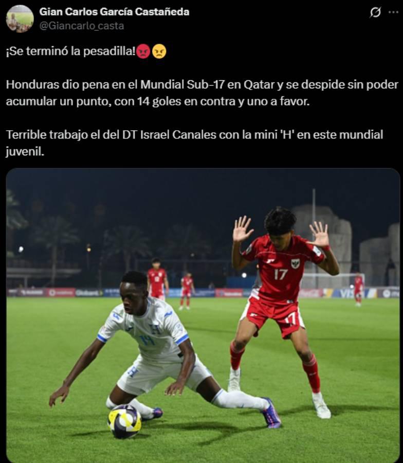Un fracaso más, Terminó el martirio: así reaccionó la prensa tras la dura eliminación de Honduras del Mundial Sub-17