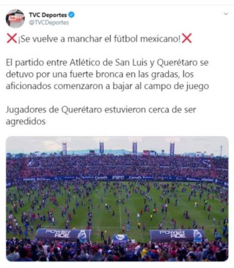Salvajismo, terror, vergüenza: La reacción de la prensa mundial tras el San Luis-Querétaro de la Liga MX