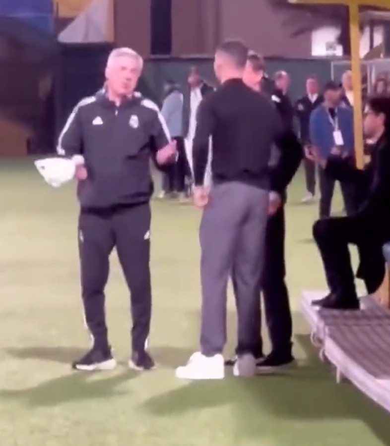 ¡Visita sorpresa! Así fue captado Cristiano Ronaldo en el entrenamiento del Real Madrid y su broma con los españoles