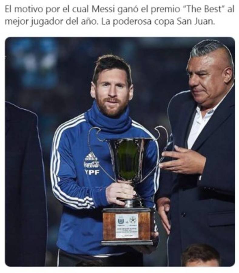 Lionel Messi, protagonista favorito de los memes tras ganar el The Best 2019