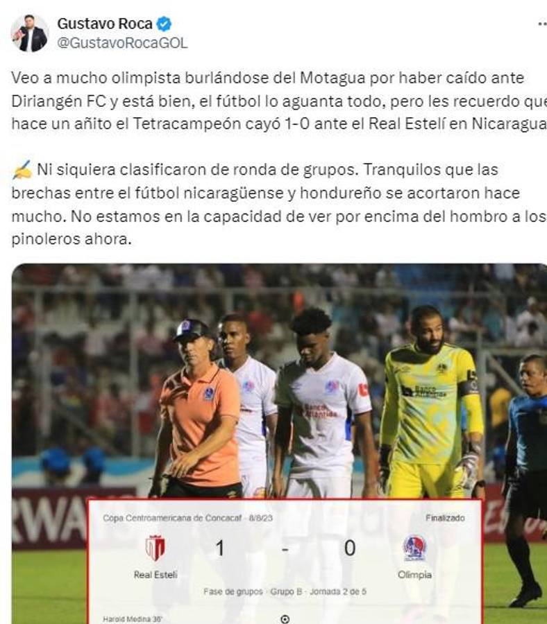 Lo que dice la prensa hondureña sobre la derrota de Motagua ante Diriangén en la Copa Centroamericana de Concacaf