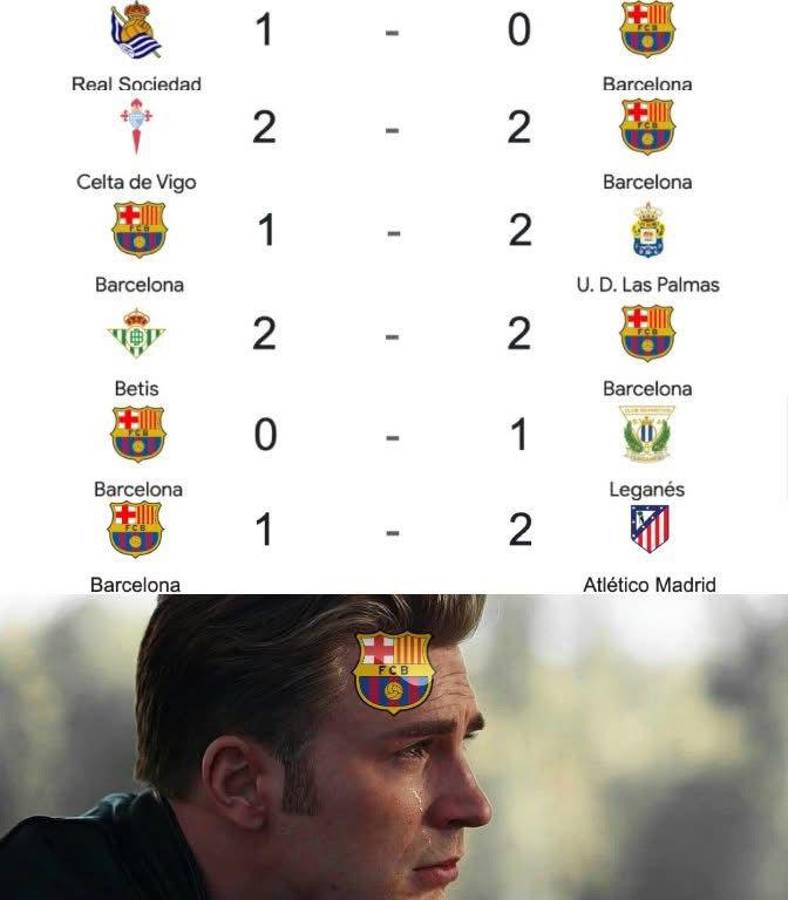 Los del Real Madrid lo disfrutan: los mejores memes que dejó la derrota del Barcelona ante Atlético de Madrid