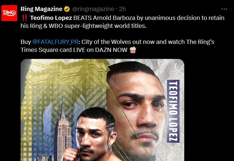 Teófimo López dominante, Conquistó Nueva York: El mundo del boxeo y la prensa internacional se rinden ante el catracho