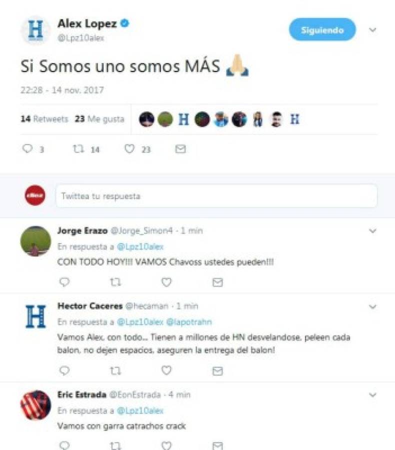 Lo que dicen los jugadores en redes sociales previo a la batalla ante Australia