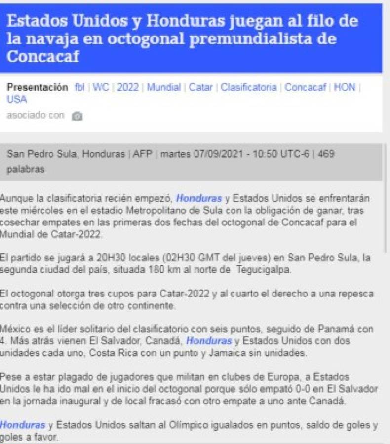 Pollitos tiernos y al filo de la navaja: lo que dice la prensa sobre el Honduras-EEUU por las Eliminatorias  