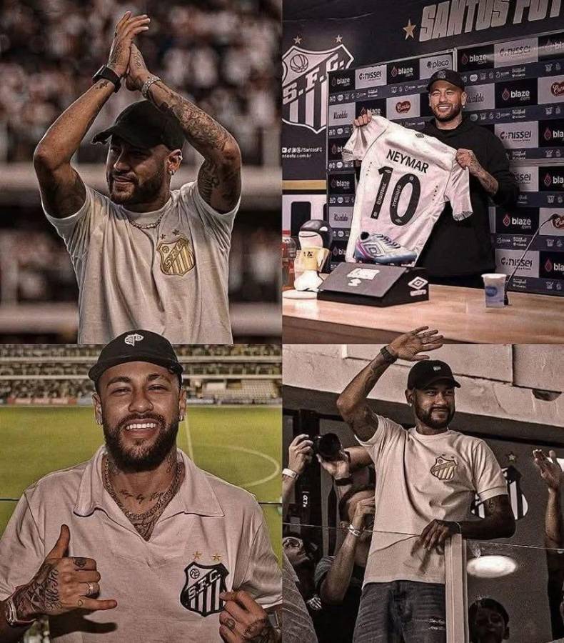 Neymar revoluciona Brasil: llegó en helicóptero, su problema en la firma y ¿por qué tiene el dorsal 11 y 10 en la camiseta de Santos?