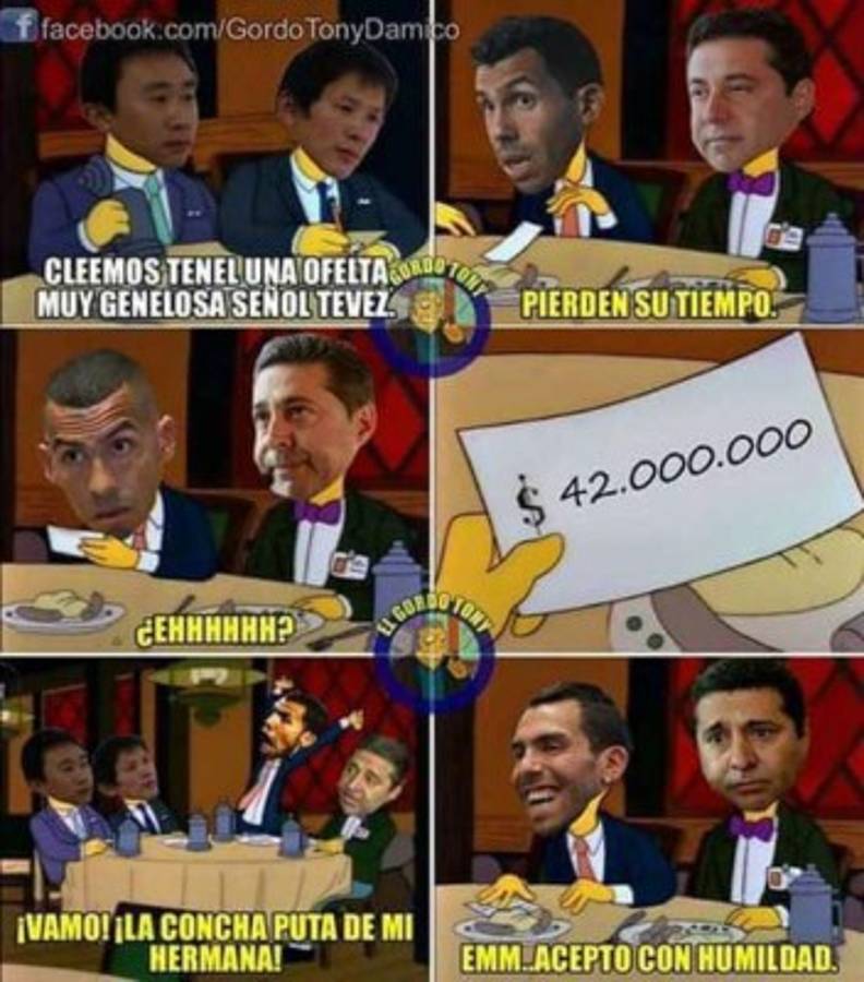 Los graciosos memes que invadieron las redes sociales en Argentina tras la salida de Tevez a China