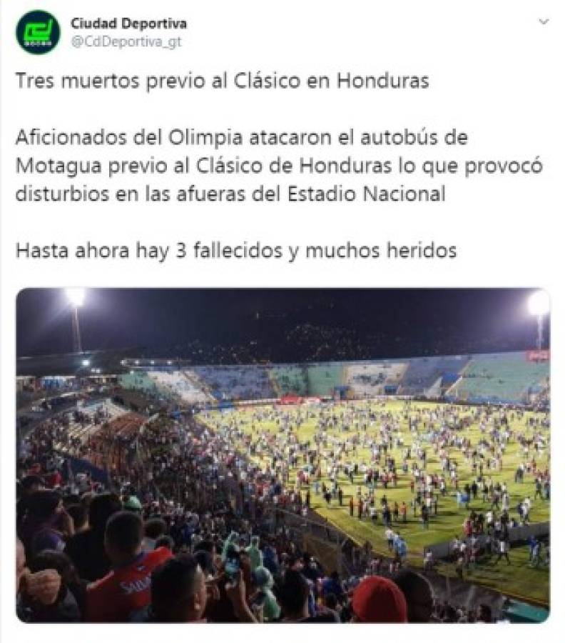 Lo que dice la prensa internacional sobre enfrentamientos entre barras del Olimpia y Motagua