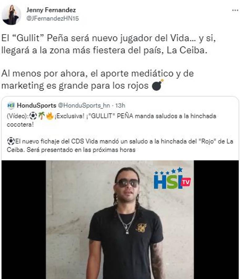 Todos hablan de lo mismo: La reacción de la prensa sobre el fichaje del “Gullit” Peña por el Vida de Honduras
