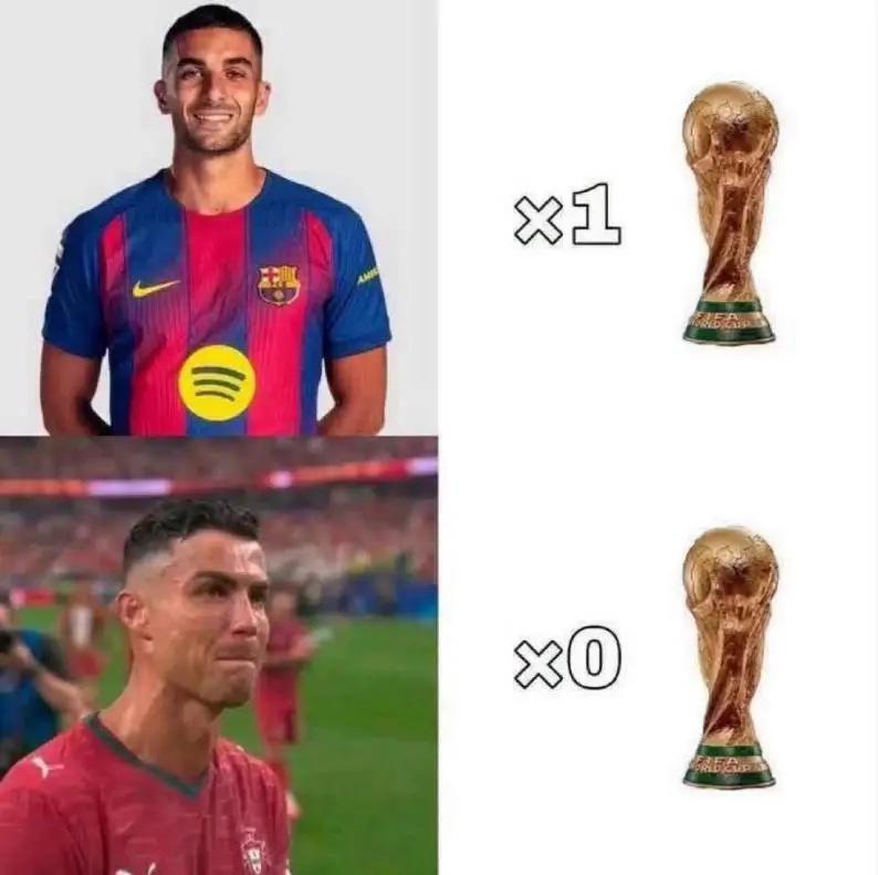 CR7 no se salva y liquidan a Messi: los memes de España campeón