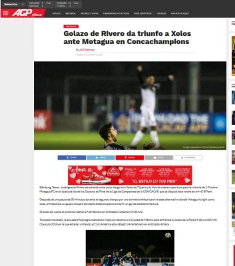 Prensa Mexicana: 'Ladraron los perros' y 'Xolos mordió al Motagua'